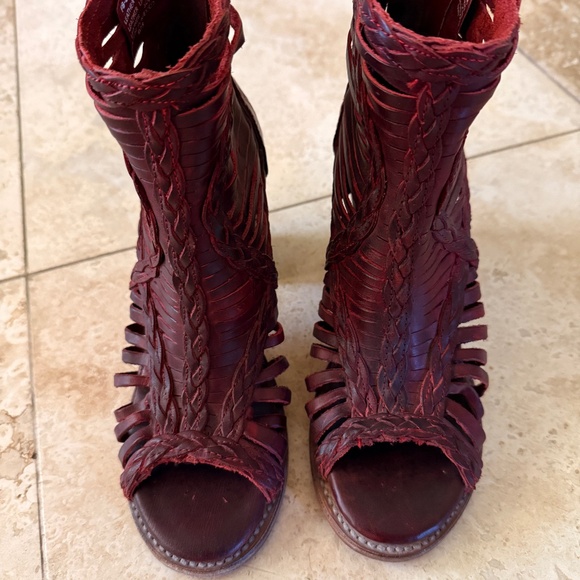 Freebird Shoes - Freebird Bela Red Leather Shoes (7)